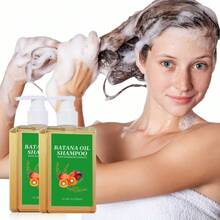 Champú de aceite de Batana 2025 nuevo, con aceite esencial de hoja de romero y aceite de Batana, que aporta al cabello un brillo natural y una sensación de suavidad, apto para todo tipo de cabello - 10,14 oz (300 ml), regalo perfecto para amigos y familiares (2 piezas) - Verde - Ver 1