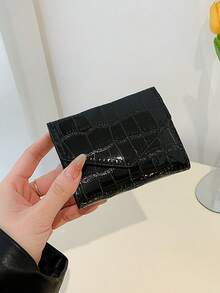 1-Piece Women's Stylish Glossy Crocodile Pattern Wallet, Compact And Exquisite, Easy To Carry, An Excellent Choice For Gifts - Pink - View 14