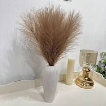 Paquete de 15 piezas o 6 piezas de Hierba de Pampa falsa, flores artificiales esponjosas de estilo Boho para decoración de florero, estilo Ins, decoración moderna del hogar, decoración de boda