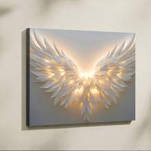 [2D Flat]1pcs Unique Embedded Wood Frame Art Canvas Poster, Gorgeous Angel Wings Modern Decoration Theme, Suitable For Home Office, Bedroom, Living Room, Kitchen, Wall Art Form Poster, Father's Day Gift July 4th Independence Day Decor, Halloween Gifts, Room Decoration, The Perfect Gift For Her And Him, 2D Flat, Perfect For Room Decorroom Decor Home Decor Bathroom Decor Posters Bedroom Decor Wall Decor Living Room Decor Office Decor Room Decor Aesthetic Pictures Wall Decor Living Room Kitchen Decor Home Decor Bedroom Apartment Decor - 彩色 - 查看 4