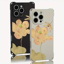 Funda para teléfono El diseño de patrón amarillo tiene cuatro esquinas que se pueden usar para colgar la funda del teléfono S. Es adecuada para 15 Plus 16 Pro 14 13 12 TPU impreso suave - Colores mixtos 1 - Ver 5