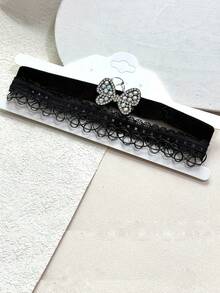 1 套复古钓鱼线颈链，百搭清新锁骨链项链，适合女士