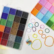 In Stock Instant Dispatch Bala&Fillic Size 2mm Seed Beads 48 Colors About 38000+Pcs 12/0 Small Glass Seed Beads Adult Making Bracelets Earrings Valentine's Day Valentine's Day 7DNA - 24 Colors Lot 6 - View 4