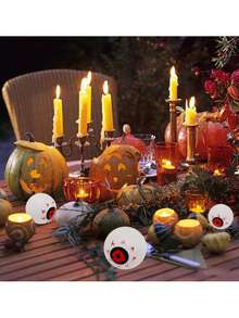 2 件随机颜色 - 万圣节装饰用品，塑料乒乓球眼球恐怖道具服装派对礼物恐怖角色扮演怪异眼球适合万圣节、圣诞节、惊喜礼物 - 彩色 - 查看 9