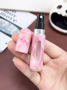 1/4 件大理石纹香水喷雾瓶，可重复使用的底部填充香水瓶，迷你化妆品瓶，香水，纯露包装工具，多种颜色可供选择，适合家人和朋友的生日礼物，节日礼物，便携旅行 5 毫升