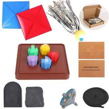 Set de 6 piezas del juego tradicional coreano Gonggi de piedra, inspirado en el tradicional juego de lanzamiento, potenciador de habilidades de concentración con dados vintage y trompos, colección de ASMR para aliviar el estrés (no oficial)