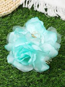1pc 12cm Elegant Artificial Oversized Flower Hair Claw Hair Accessories Flower Hair Clips, School Stuff, College - Multicolor - View 9