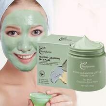 绿茶泥净化面膜 140g，富含芦荟、烟酰胺和透明质酸，可去除黑头、减少皱纹、滋养、保湿、改善整体肤色、最佳抗氧化剂、让肌肤更年轻、适合所有肤质