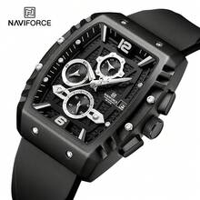 NAVIFORCE NAVIFORCE Multifunction Men's Wristwatches Silicone NFRM8025 Waterproof Sports Male Watches Casual Quartz Calendar Man Chronograph ,For Men, For Boyfriend, Birthday, Gifts, Climbing,Outdoor