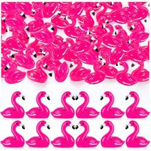 10/50/100 Pcs Mini Resin Flamingo Ducks, Flamingo Tiny Ducks, Cute Flamingo Figurines For Cake Topper Garden Dollhouse Landscape Aquarium Ornaments DIY Craft