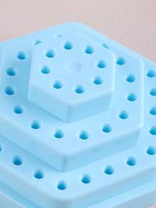 Caja de almacenamiento de herramientas para uñas con 48 agujeros, organizador hexagonal a prueba de polvo para exhibir y clasificar brocas de pulidora para máquina de uñas y suministros de salón en el hogar - Multicolor - Ver 11