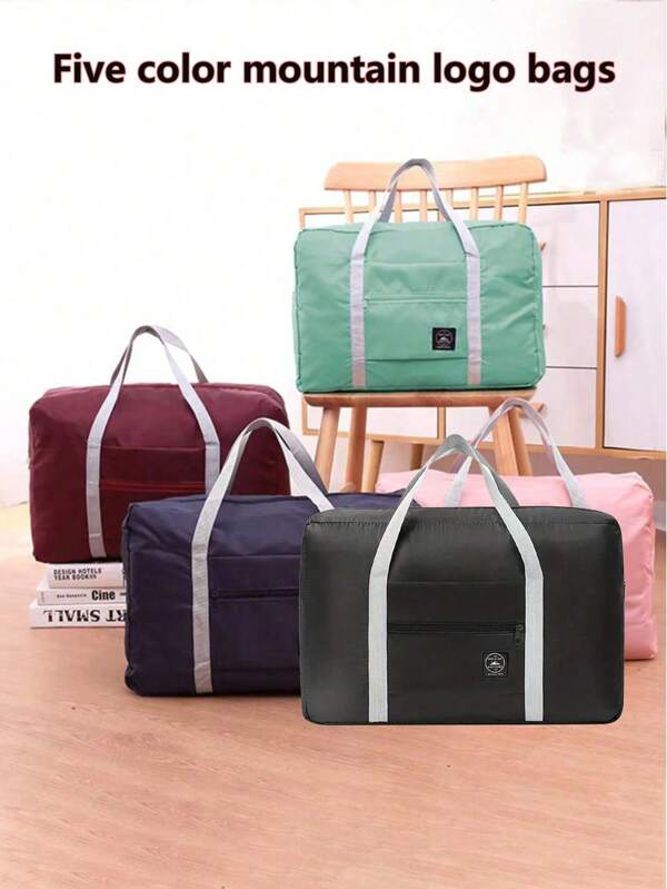 1 pièce Sac de voyage léger et spacieux, convient pour les sports, les voyages, les vacances, les week-ends, la rentrée scolaire, le camping, la randonnée. Grand sac de rangement de voyage pliable pour les produits numériques et les articles de toilette - bagage parfait avec un graphique avec slogan, organisateur de voyage, sac à chaussures, articles de toilette et sac à linge portable
