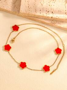 Brazalete de lujo con flor de trébol de la suerte, versátil para uso diario y ocasiones formales, para mujeres