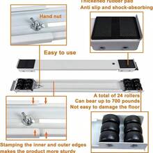 2pcs Home Cleaning Companion! Swivel Casters Glide Pad, Secure Brake & Anti-Slip, One-Key Cleaning Of Corners, Effortless & Efficient, High Load Bearing Capacity, Suitable For Furniture Moving Bathroom Accessories - Black - View 3