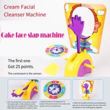 Juguete interactivo lanzador de tartas de crema, juego de golpear la cara con crema para el escritorio, para un solo jugador