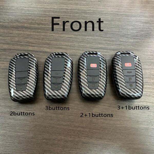 1pc ABS Carbon Fiber Style Car Key Case Cover For CHR Altis For Corolla For Camry For Avalon