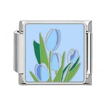 1 件花卉装饰配件，流行意大利风格戒指项链花卉 DIY 清新创意精致模块化珠宝手链配件 - 彩色 - 查看 16