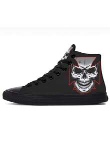 tenis hombre mujer casuales unisex de lona planos zapatillas baratos moda 22mx 28mx ideal para combinar choclo gym cómodos negro claveras - Negro - Ver 2