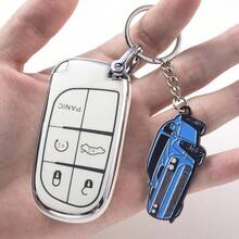 Dodge Challenger Keychain - Premium SRT/SXT Key Chain Accessories - Stylish Car Keys Holder For Challenger Enthusiasts - Blue - View 5