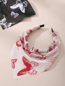 3pcs Women's Bohemian Style Simple Elegant Printed Butterfly Headband, Hair Accessories Suitable For Daily And Vacation Wear, Hair Band, Hair Hoop, Autumn