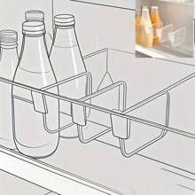 10pcs Refrigerator Organizers - Customizable Kitchen Storage Space Management, Durable Transparent Fridge Side Door Shelf Dividers