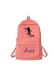 定制背包，印上您的名字或节日祝福语。打造您专属的个性化背包。这款全新返校背包采用尼龙拉链设计，休闲纯色，简约百搭。您可以印上您的名字、首字母、幸运数字等等。 - 人影足球 - 查看 13