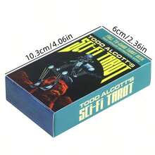 科幻塔罗牌 - 78 张占卜卡，复古风格塔罗牌，神秘的指引和精神洞察力，适合初学者和爱好者，休闲派对纸牌游戏，圣诞节和情人节礼物