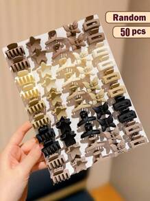 10/20/30/50 pezzi di fermagli per capelli retrò multicolore, di dimensioni piccole adatti per uso casual all'aperto, regalo carino per ragazze, accessori per capelli da donna alla moda, ideali per raccogliere la coda di cavallo