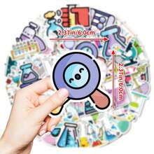 50Pcs/100pcs Science Stickers, Funny Chemical Biology Laboratory Kindle Stickers For Teens Adults, Vinyl Waterproof Stickers For Water Bottle Party Decoration Laptop Scrapbook Window