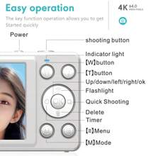 2.88 Inch HD Digital Camera 64 Million Pixels FHD Video Camcorder 18X Zoom Portable Vlogging Camera For Household And Beginners