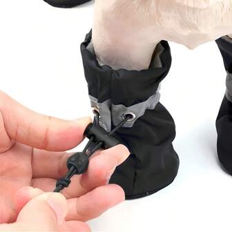 4pcs Small Dog Waterproof Shoes To Protect Paws And Keep Them Dry