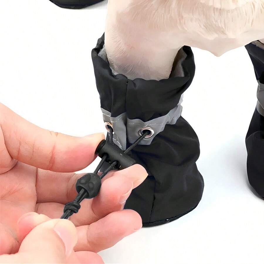4pcs Small Dog Waterproof Shoes To Protect Paws And Keep Them Dry