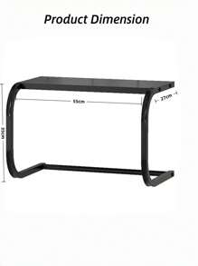 1 pieza Estantería de almacenamiento multifuncional para escritorio para cocina, microondas, horno, arrocera, sin necesidad de taladrar