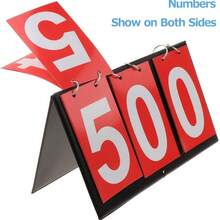 2-Digit Scoring Board, 3-Digit Basketball Scoreboard, 4-Digit Ping Pong Flip Score Board, Portable Tabletop Flip Scoreboard For Various Sports - Multicolor - View 2
