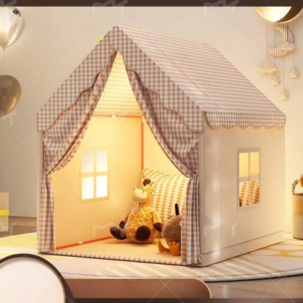 Portable Foldable House Tent, Indoor/Outdoor Use, Princess Castle Design, Interactive Toy For Kids, Birthday Gift