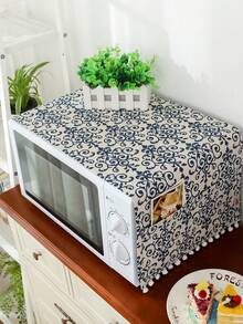 1件装黑色玫瑰印花微波炉/烤面包机罩，婚礼，Y2K，派对 - 彩色 - 查看 3