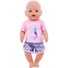 Set de 2 piezas (camisa y pantalones cortos) apto para muñecas bebé Reborn de 16 a 18 pulgadas, accesorio (la muñeca no está incluida)