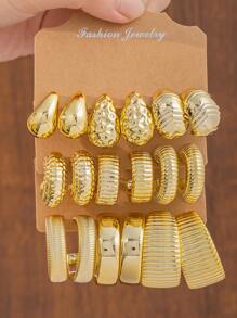 Ensemble de boucles d'oreilles transparentes en forme de larme, européennes et américaines, à la mode, populaires, polyvalentes, illuminantes