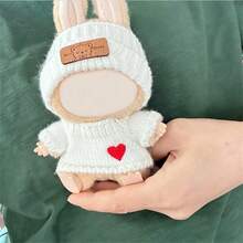 17厘米泰迪熊帽子+爱心毛衣，限量版超可爱娃娃可换装，浪漫情人节礼物，青少年娃娃派对用品（不含娃娃） - 彩色 - 查看 11