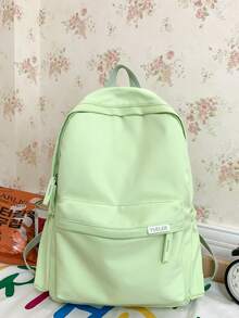 Solid Color Large Capacity Women's Backpack, Suitable For Teenagers, High School Students, College Students, Graduates, Backpacks, Back To School, Graduation Season, And Student Gifts. Essential Spring Outing Backpack For Junior High School Students, Campus Backpack, University Style - Multicolor - View 14