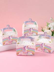 Bộ 4 hộp quà hình kỳ lân, hộp quà sinh nhật chủ đề kỳ lân, hộp quà cưới (cô dâu phù dâu), hộp đựng kẹo nhà bếp, túi quà kỳ lân cho tiệc tùng của phụ nữ, đồ trang trí tiệc mừng em bé. - kỳ lân - Xem 5