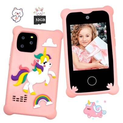 Children's Smart Learning Phone, 2.8 Inch HD Screen Dual Cameras, Educational Games MP3 Player, Christmas Birthday Surprise For Kids 3-12, Ideal For Outings Playdates