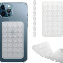 56 件双面硅胶吸盘手机壳，带可拆卸支架，适合自拍和视频，适用于所有手机型号的热门配件