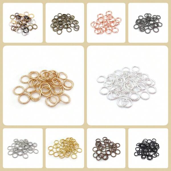 500 pièces d'anneaux divisés ronds de 3 mm, connecteurs de porte-clés. Anneaux métalliques de différentes couleurs pour artisanat DIY, pendentifs de bijoux, porte-clés
