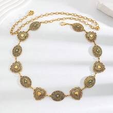 Dây thắt lưng kim loại cổ điển, thắt lưng nữ hình trái tim bạc hình bầu dục cho quần jean, phụ kiện váy mùa thu, mùa thu, Halloween - Nhiều màu - Xem 14