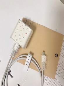 Colorful Charging Protector Case, Compatible With Apple 15, 14 Pro Max, 13, 12, IPad, Silicone Transparent Anti-Drop Fast Charging 18/20W, Minimalist Style Nan Cable Protector Charger Accessories Phone Accessories - Multicolor - View 1