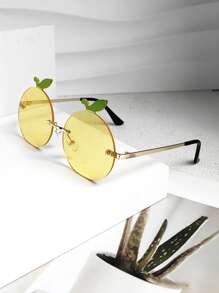 decorativas con forma de naranja, diseño de fruta, con accesorios de metal, adecuadas para mujeres con forma asimétrica