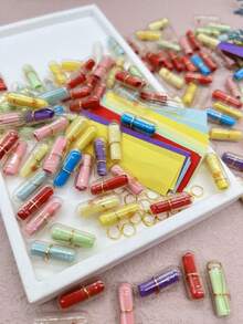 10/50/100pcs Transparent Mini Wish Capsules, Love Letter Capsules (Gift For Lover) - Multicolor - View 3