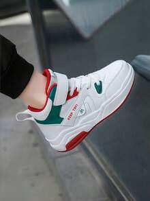 Teenagers Classic Low-Top Leather Sneakers, Spring & Autumn, Simple & Fashionable, Lace-Up, Athletic, Versatile Casual Skateboard Shoes