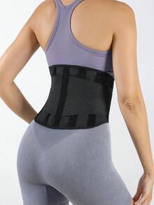 VBOSI 1pc Adjustable Lightweight Breathable Waist Belt, Provides Lower Back Support, Unisex - Black - View 7